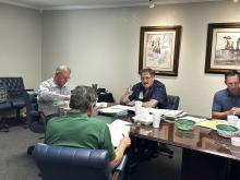 Stephens Memorial Hospital CEO Brian Roland discusses the 2025 SMH budget during a board of trustees meeting Thursday, June 28. Photo/Mike Williams