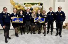 (Contributed Photo) Breckenridge FFA took home several honors from the Pecan  Valley District Banquet earlier this month, including first place skills team and third place quiz team.
