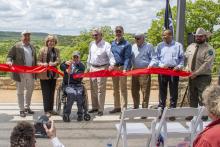 (TPWD/Contributed photo) Governor Greg Abbott, Secretary of State Jane Nelson, Texas Parks and Wildlife Department Executive Director David Yoskowitz and others cut a ribbon Friday, April 10 for the grand opening of Palo Pinto Mountains State Park.