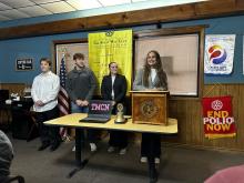 The Breckenridge High School TMCN team recently presented their project proposal to the Rotary Club of Breckenridge. The group plans to present to the city of Breckenridge next month. Photo/Mike Williams