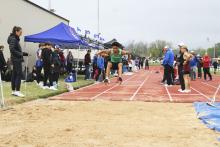 Andrew White competed in the triple jump Saturday, March 16 at the PK Relays in Graham. Triple jump was one of three boys events completed before the meet was canceled. Photo/Mike Williams