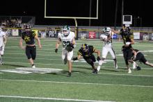Sawyer Wimberley breaks free on a screen pass for a 47-yard touchdown in the third quarter Friday, Sept. 13 at Cisco. Photo/Mike Williams