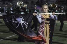 The Pride of Breckenridge High School performs during halftime of the Breckenridge-Boyd football game. The band wrapped up the marching season Saturday with a top-20 finish at the area competition.