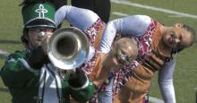 The Pride of Breckenridge High School band performs at the UIL Regional Band Competition in Early last Saturday.
