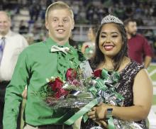 Anthony Pichler and Surisadai Alvarado pose for a photo after being named 2017 homecoming king and queen
