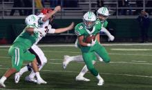Angel Ruiz (9) runs for a touchdown against Eastland. BA photo contributed by Calvin Best
