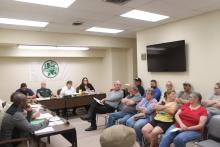 The city commissioner's meeting had over a dozen residents show up to voice their opinions on the public hearing item. After it was clarified, almost everyone left. BA photo by James Norman