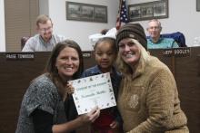 Kennadie Mathis won student of the month for East Elementary. BA photo by James Norman