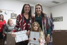 Kaylee Lee won student of the month for East Elementary. BA photo by James Norman
