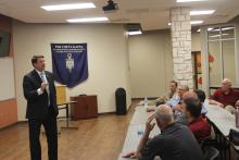 Jodey Arrington spoke to several officials from Stephens County and the city of Breckenridge. He covered several topics from the national and local level.