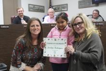 Jocelyn Rodriguez won SOTM for East Elementary School. BA photo by James Norman