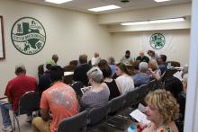 More than three dozen residents were in attendance at this month's city commissioner's meeting. BA photo by James Norman