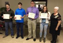 Lisa Echols stands with the winners of the Good Citizens Award. Photo contributed